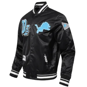 Nfl detroit lions best of mens rib satin jacket