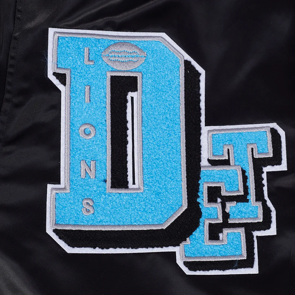 Nfl detroit lions best of mens rib satin jacket det patch logo