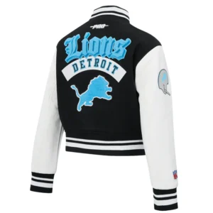 Nfl detroit lions best of womens cropped rib wool jacket