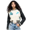 Nfl detroit lions best of womens rib wool varsity jacket white