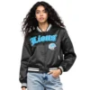 Nfl detroit lions womens rib knitted satin jacket