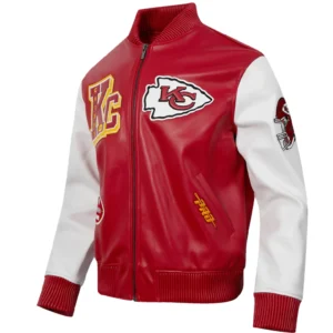 Nfl kansas city chiefs best of mens leather varsity jacket