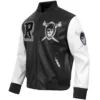 Nfl las vegas raiders best of mens leather varsity jacket