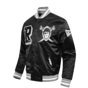 Nfl las vegas raiders best of mens rib satin jacket