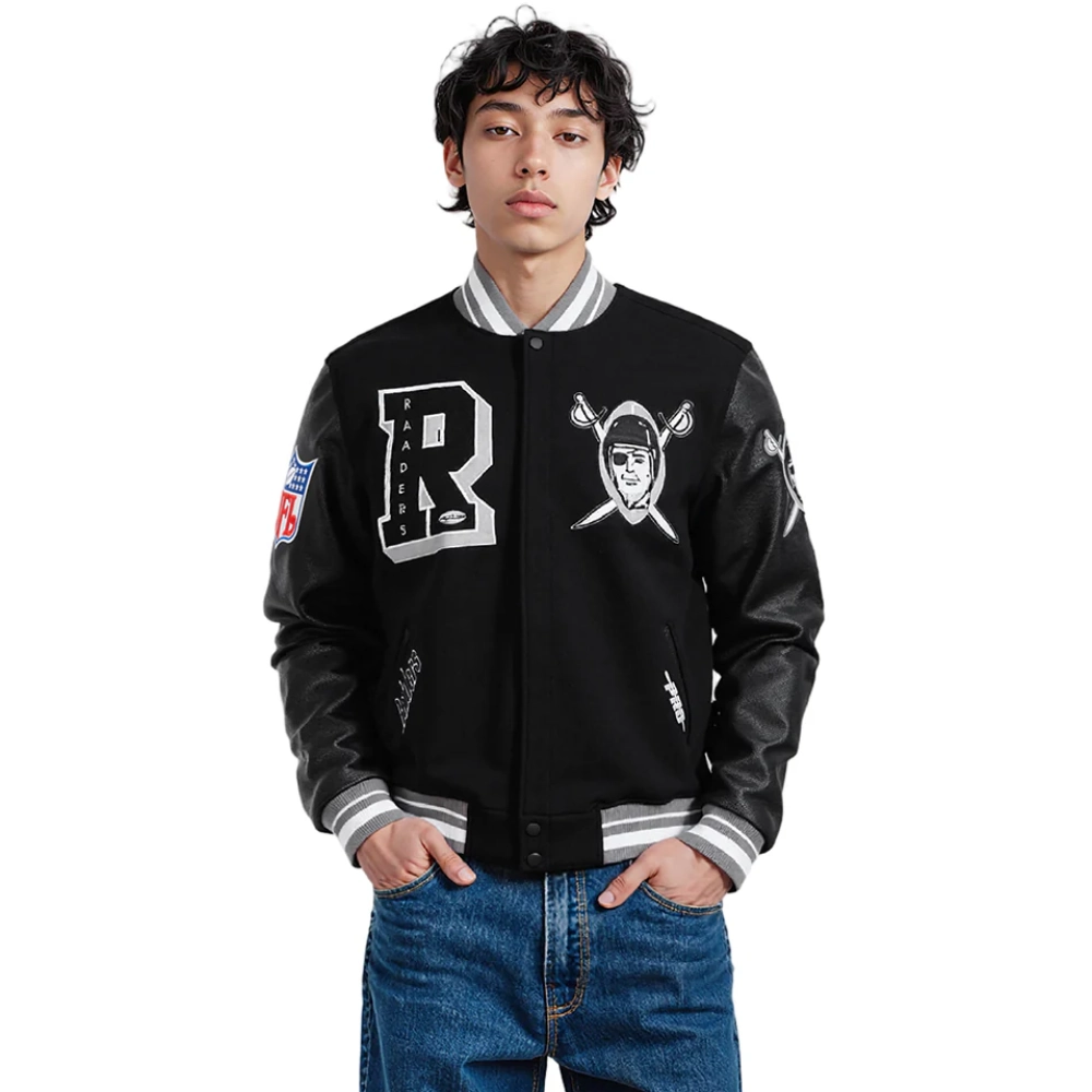 Nfl las vegas raiders best of mens varsity jacket