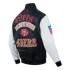 Nfl san francisco 49ers best of mens leather varsity jacket