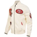 San Francisco 49ers Best Of Cream Leather Jacket