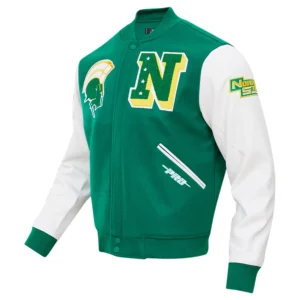 Norfolk state spartans green classic wool jacket