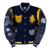 North carolina at motto 30 navy black wool leather varsity jacket 1