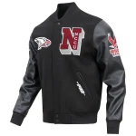 North Carolina Central Eagles Classic Black Wool/Leather Jacket