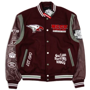 North carolina central eagles motto 30 wool leather jacket