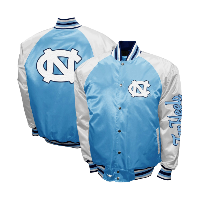 North carolina tar heels franchise club the game satin varsity jacket 2