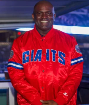 Ny giants 25th anniversary red satin jacket