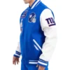 Ny giants mash up blue and white varsity jacket