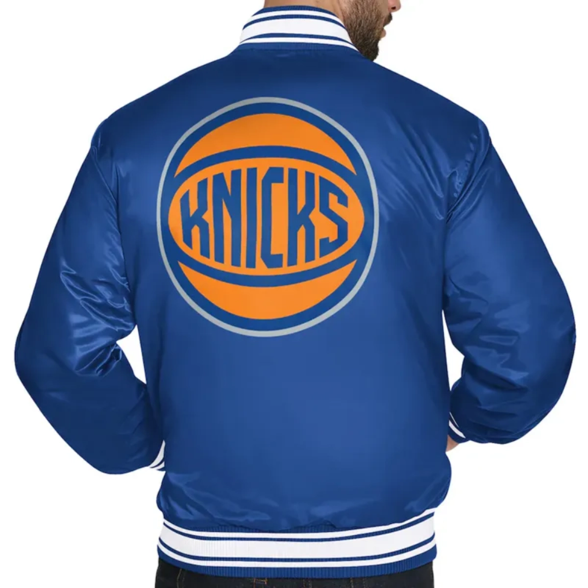 Ny knicks basketball logo blue jacket