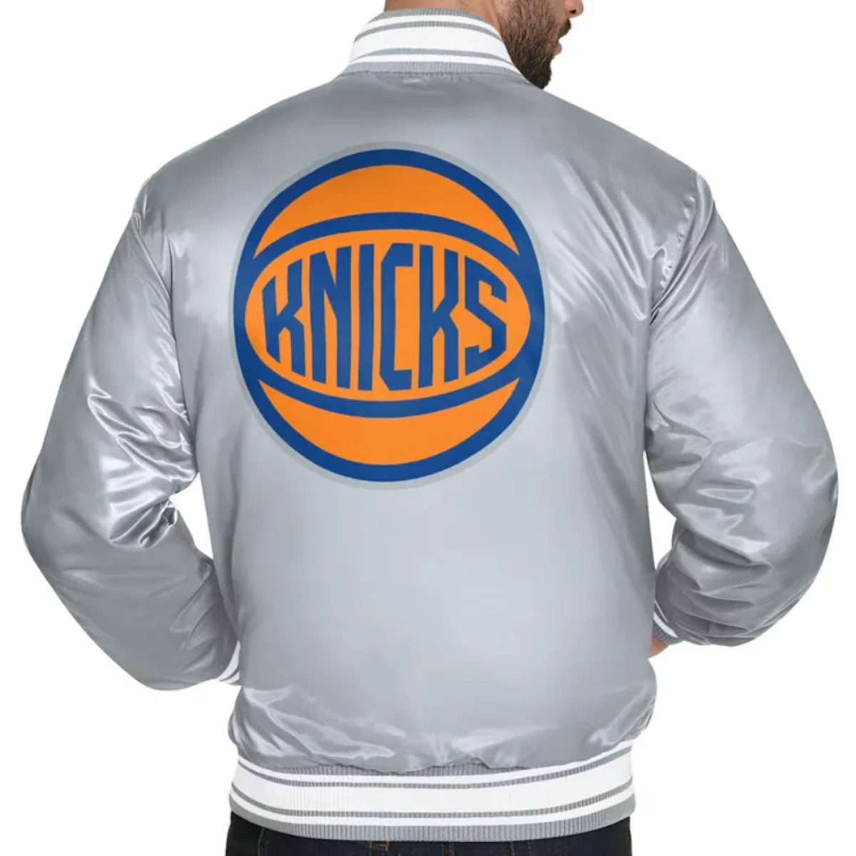 Ny knicks basketball logo gray jacket