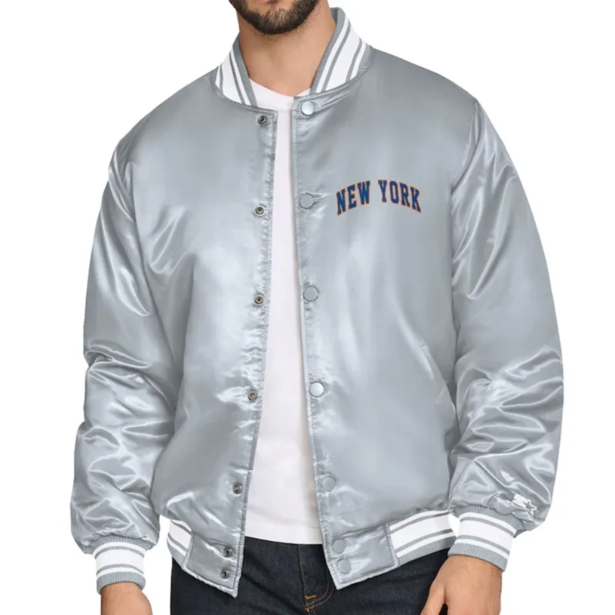Ny knicks basketball logo varsity jacket