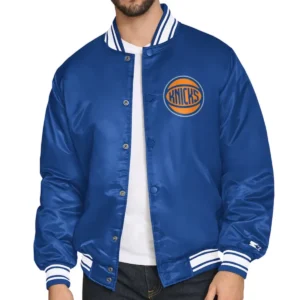 Ny knicks blue team name jacket