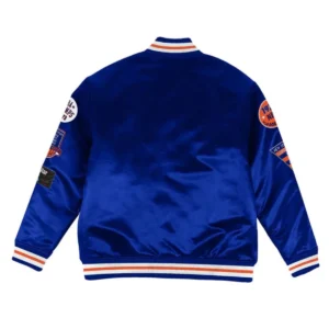 Ny knicks champ city blue satin jacket