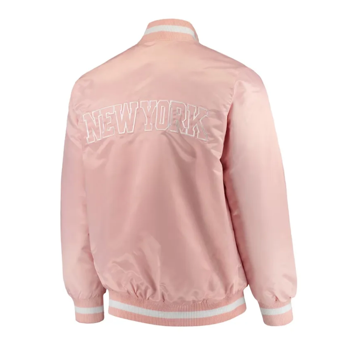 Ny knicks full snap pink jacket
