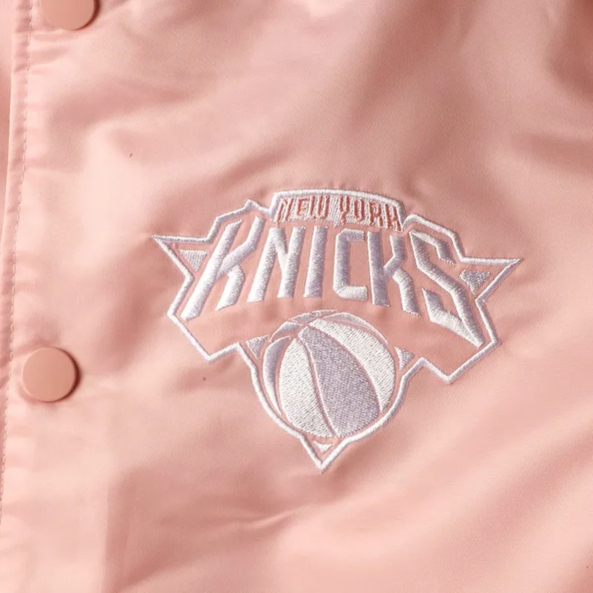 Ny knicks full snap satin jacket