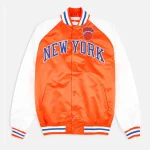 New York Knicks Prime Time Orange Satin Jacket