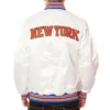 Ny knicks vintage full snap satin varsity jacket
