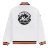 Ny mets aime leon dore white satin jacket