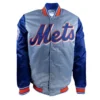 Ny mets gray blue satin jacket