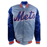 New York Mets Exclusive Gray/Blue Satin Jacket