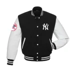 New York Yankees Black Wool/Leather Letterman Jacket