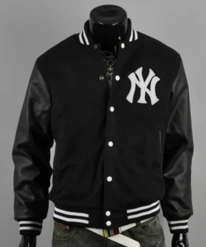 Ny yankees black letterman jacket