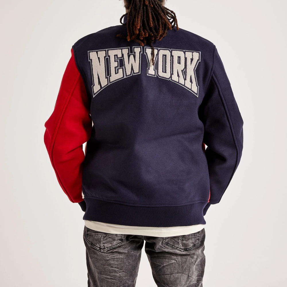 Ny yankees pro standard 27x world series block wool varsity jacket 2