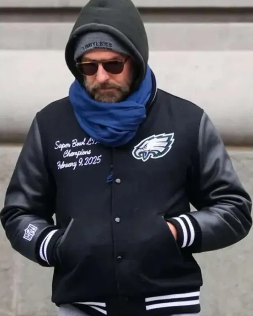 Nyc philadelphia eagles bradley cooper varsity jacket 1