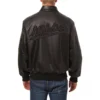 Oakland athletics full leather bomber varsity jacket black 2