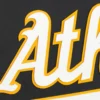 Oakland athletics full real leather varsity jacket black 3