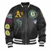 Oakland athletics ma 1 bomber varsity black jacket