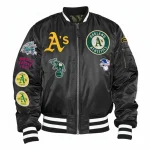 Oakland Athletics Ma-1 Black Polyester Jacket