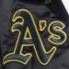 Oakland athletics mashup rib satin jacket black 5 1