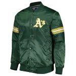 Oakland Athletics Pick & Roll Green Satin Jacket