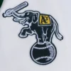 Oakland athletics retro classic womens wool leather varsity jacket green white
