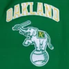 Oakland athletics retro classic womens wool leather varsity jacket green white 4