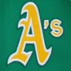 Oakland athletics retro classic wool leather varsity jacket green 1