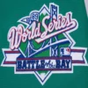 Oakland athletics retro classic wool leather varsity jacket green 4