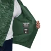 Oakland athletics silver tab trucker satin varsity green jacket 3 1