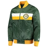 Oakland Athletics The Ambassador Green Satin Jacket