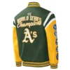 Oakland athletics title holder full snap varsity jacket 2 1