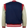 Oakland oaks 1947 authentic navyoff white wool leather jacket 2