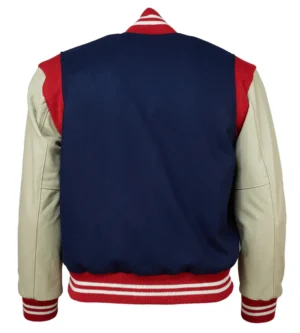 Oakland oaks 1947 authentic navyoff white wool leather jacket 2