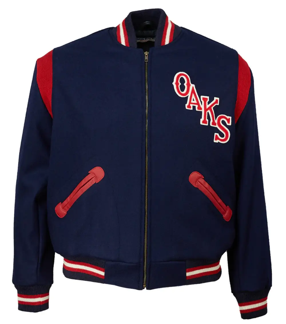 Oakland oaks 1954 authentic navy wool varsity jacket 1